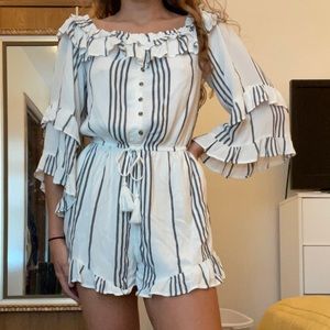 American Eagle Ruffle Romper
